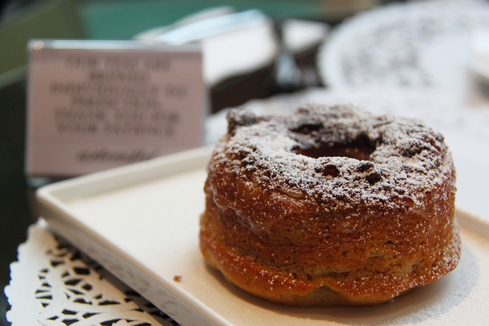 donut on table